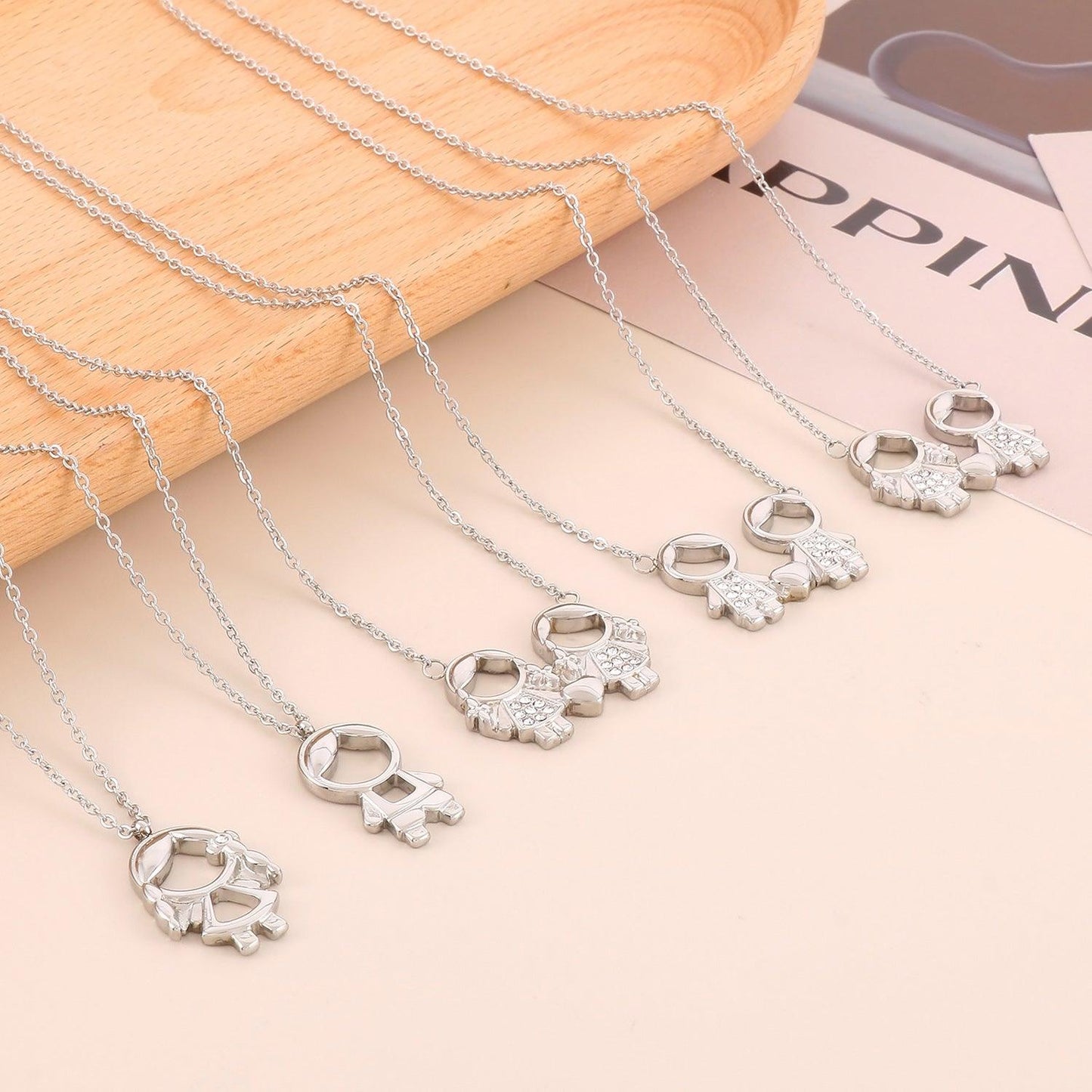 Pendant Rhinestone Stainless Steel Necklace Carauana Store