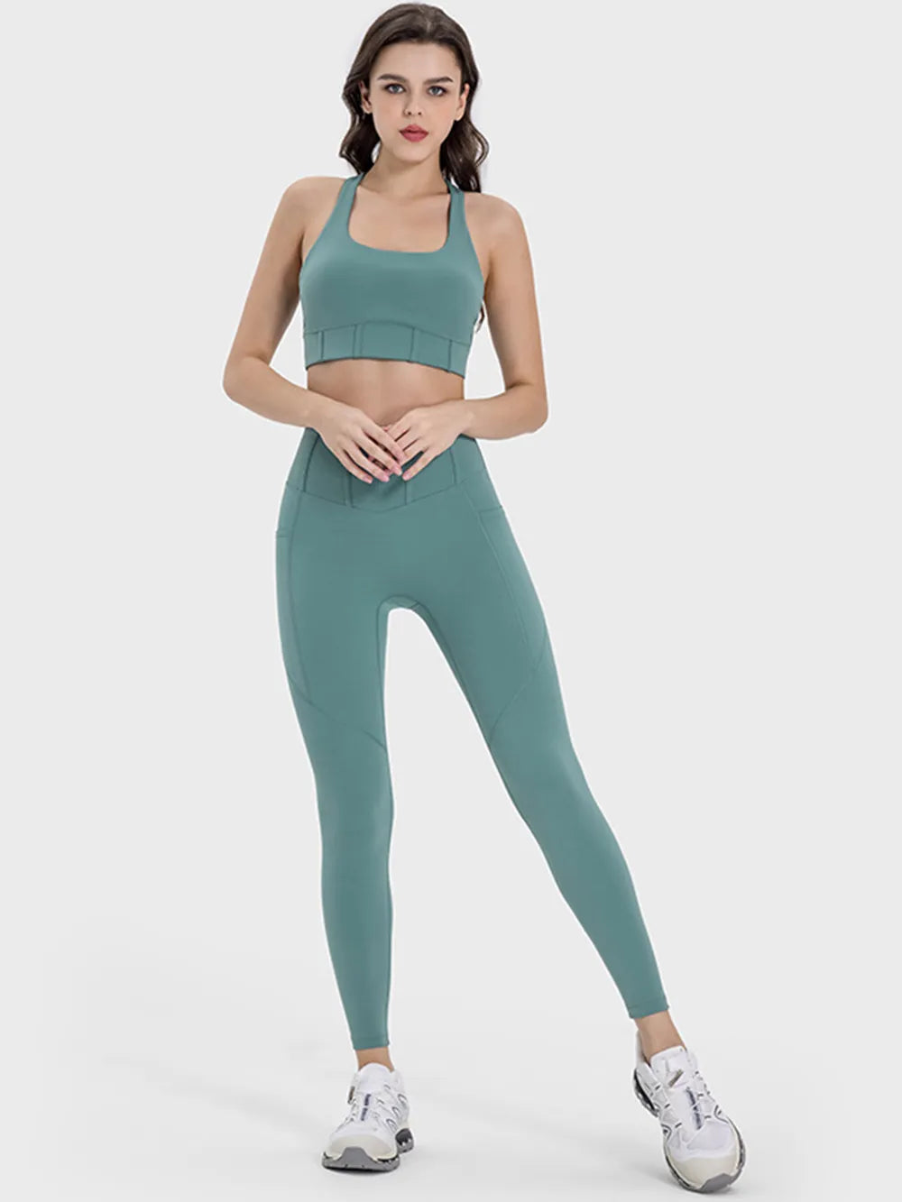 Millennia Square Neck Wide Strap Active Tank Carauana Store