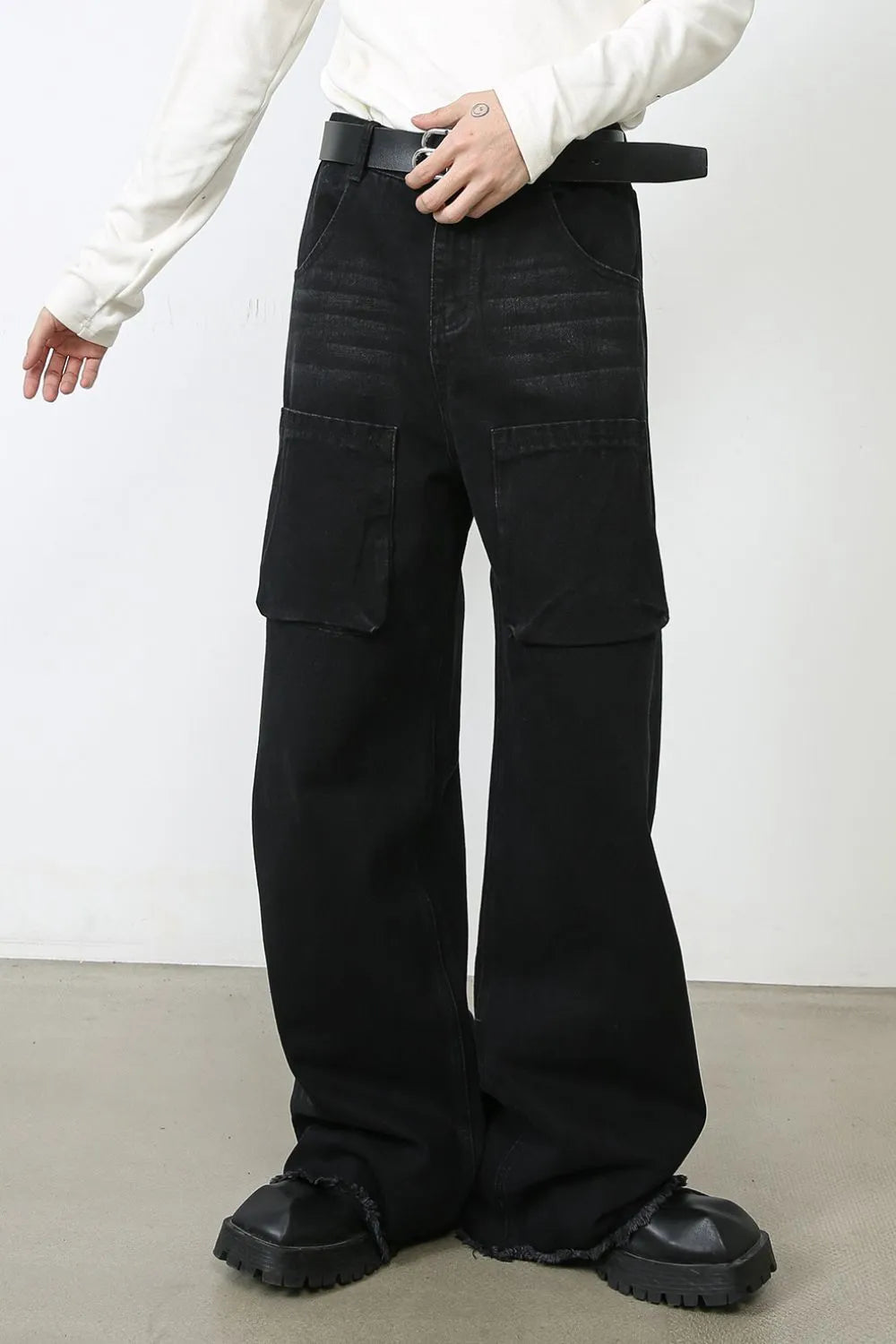 Men's Wide Leg Jeans with Pockets Carauana Store