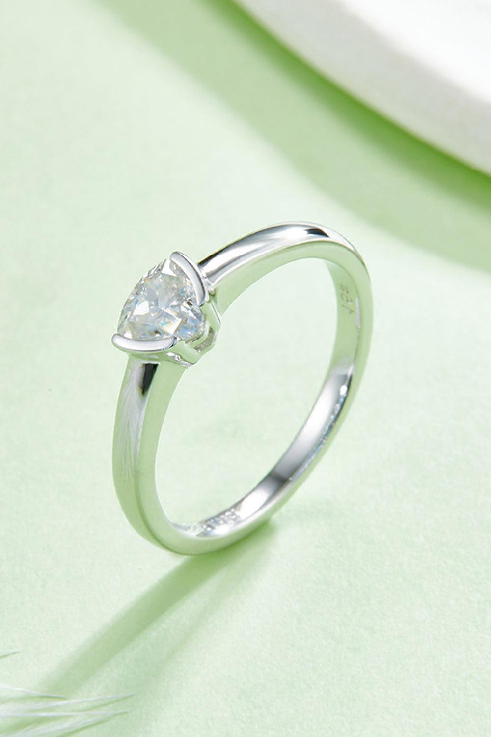 Moissanite 925 Sterling Silver Solitaire Ring Carauana Store