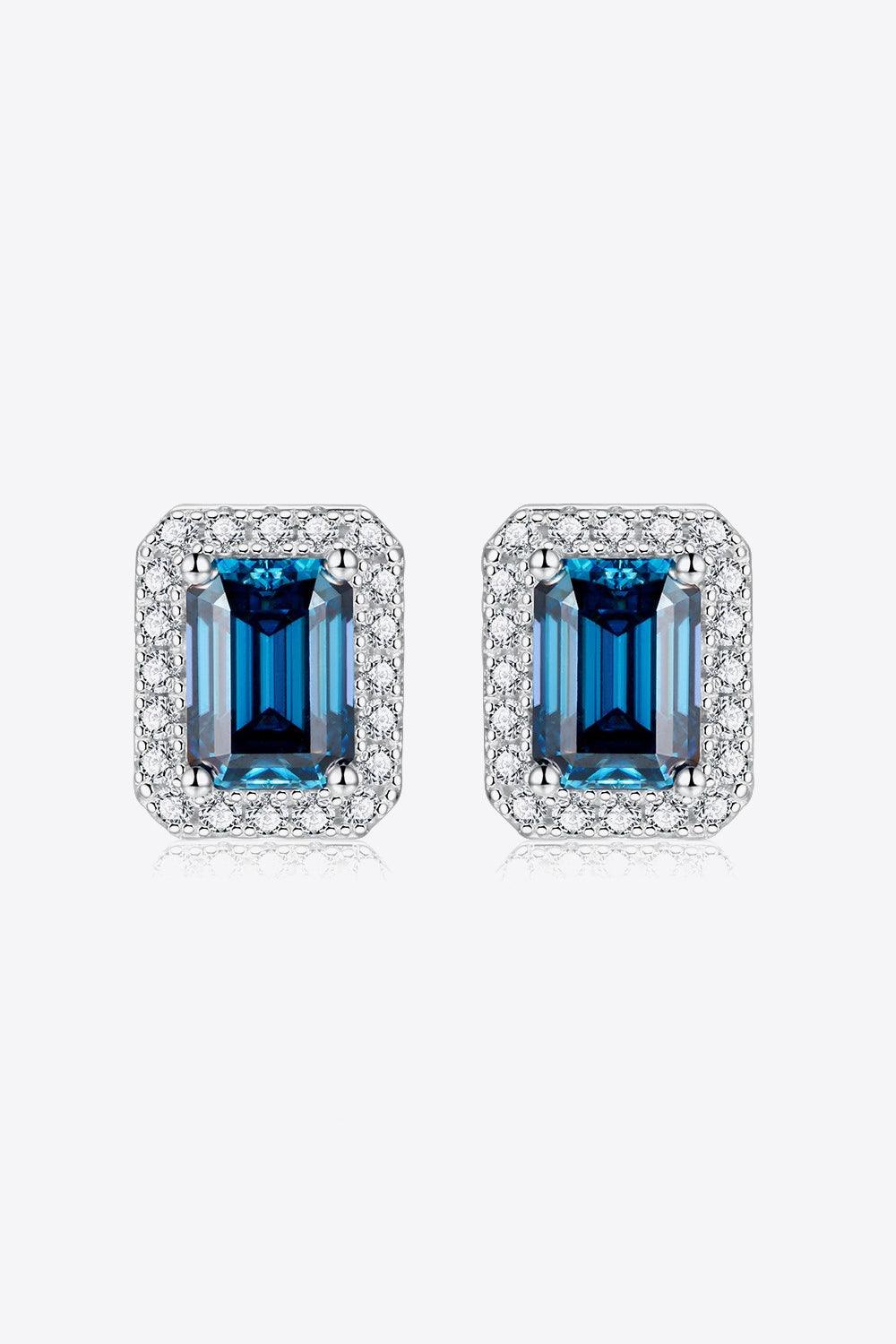 2 Carat Moissanite Stud Earrings in Indigo Carauana Store