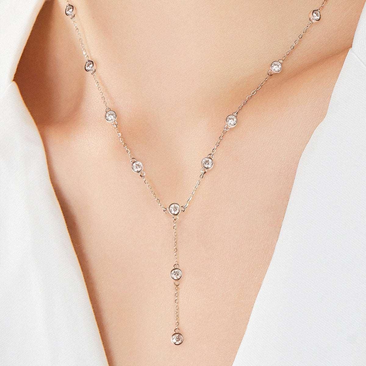 1.1 Carat Moissanite 925 Sterling Silver Necklace Carauana Store