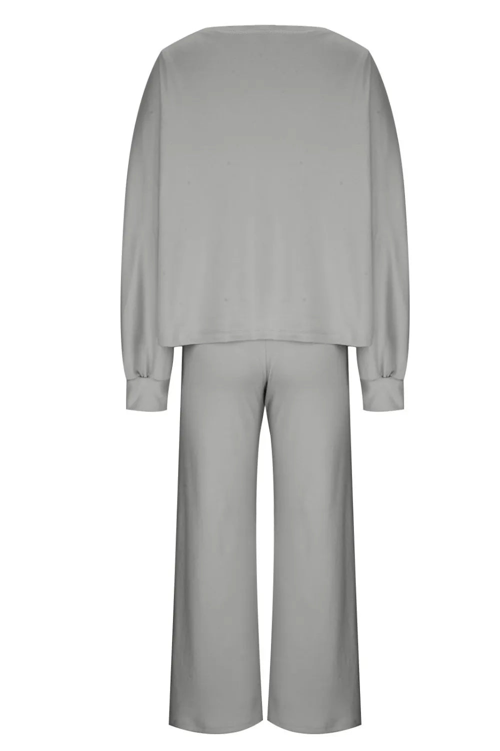 Round Neck Long Sleeve Top and Pants Set Carauana Store