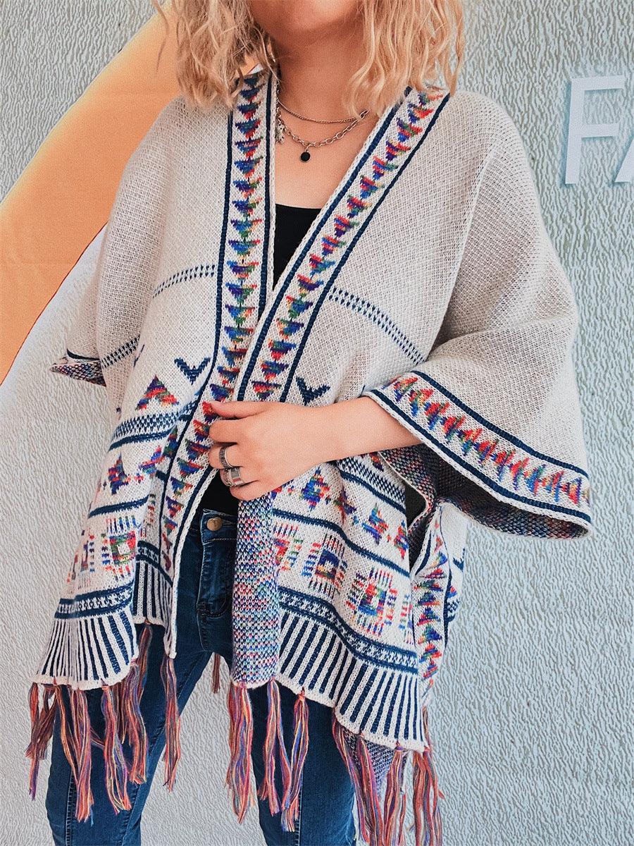 Fringe Open Front Cardigan Carauana Store