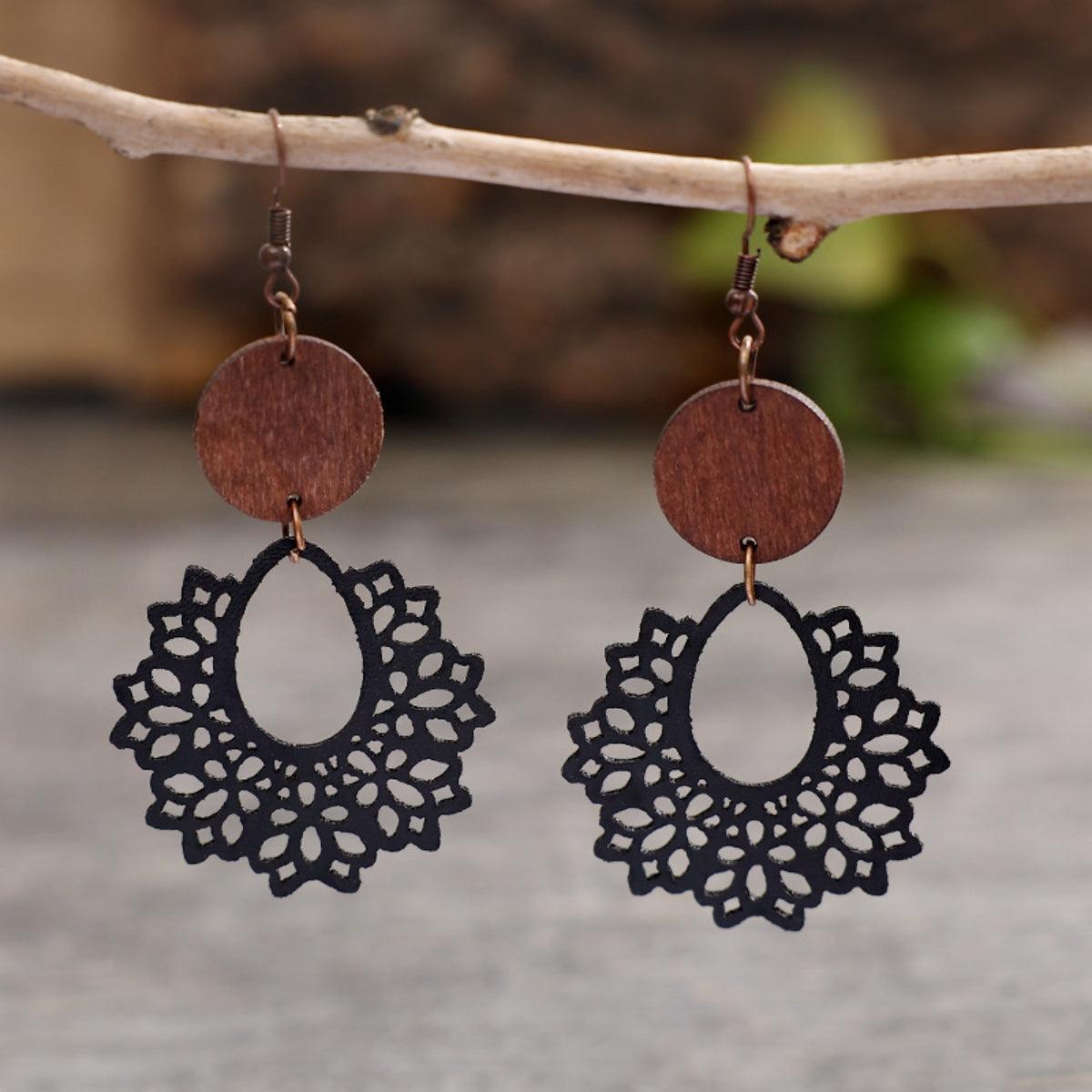 Geometric Cutout Dangle Earrings Carauana Store