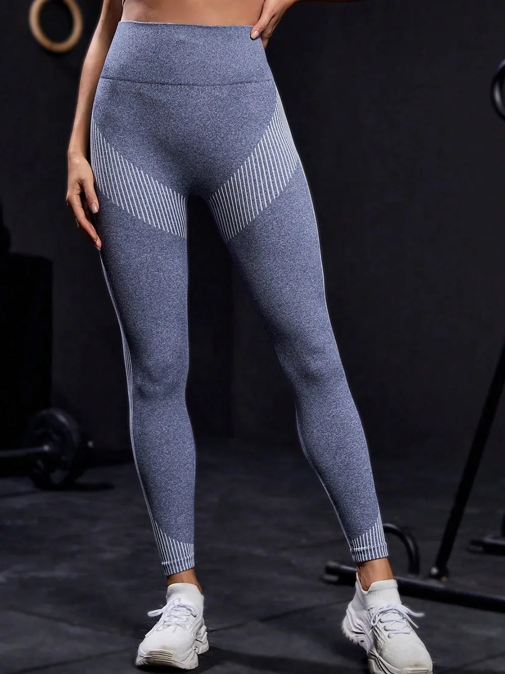 Striped High Waist Active Pants Carauana Store