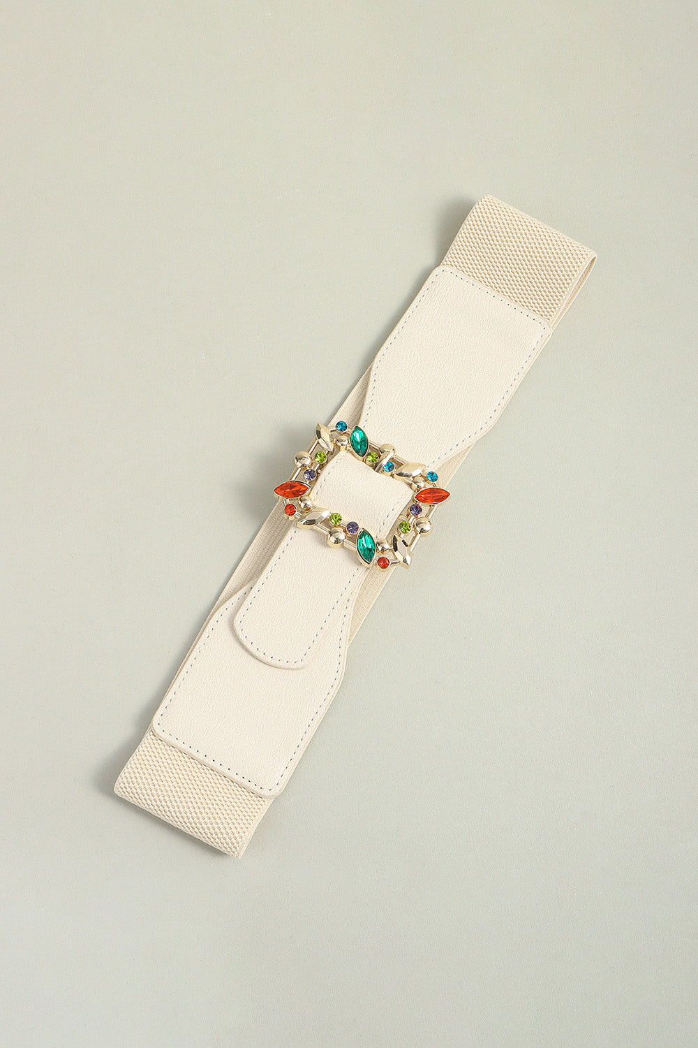 Multicolored Leaf Buckle Elastic Belt Carauana Store
