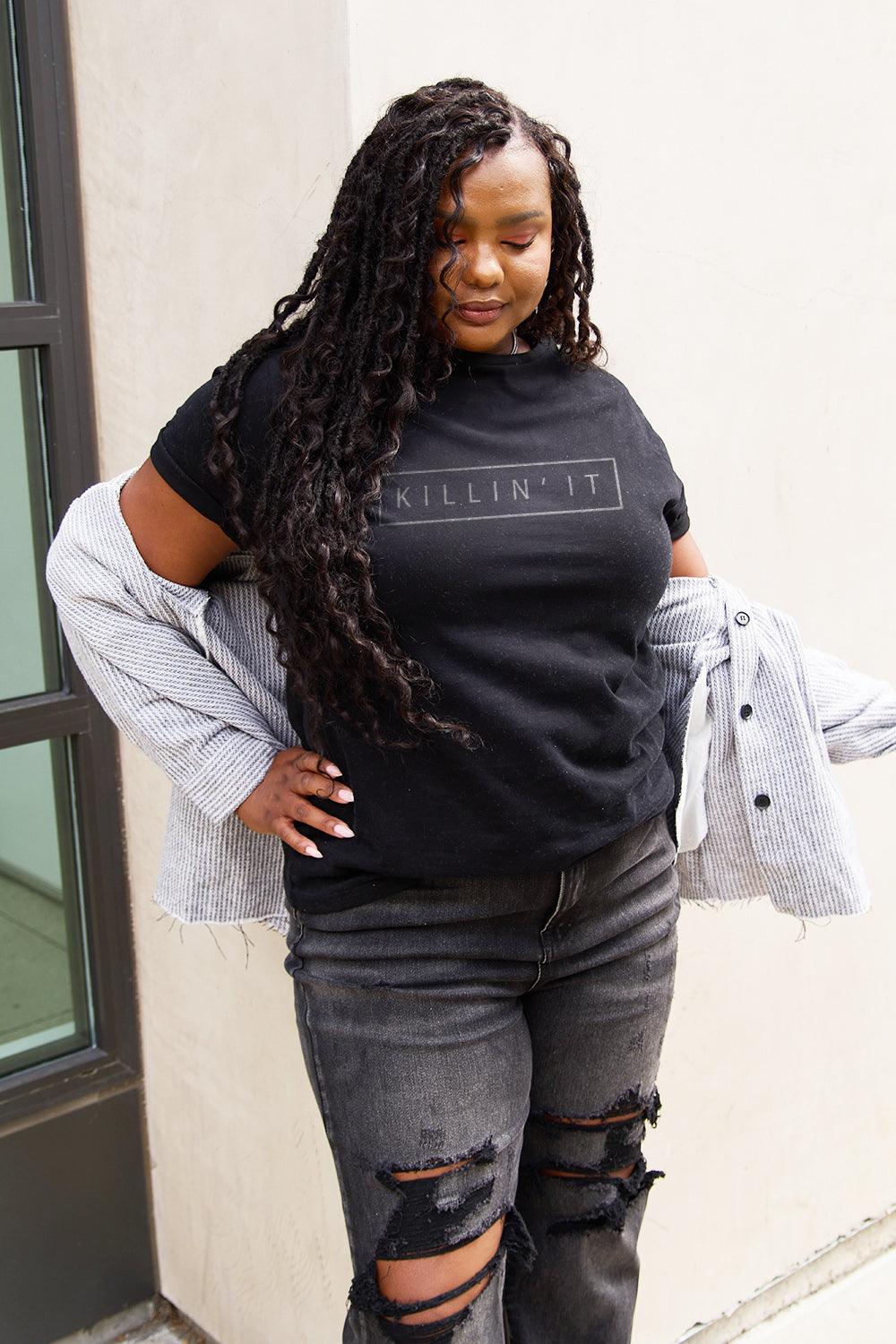 Simply Love Full Size KILLIN'IT Short Sleeve T-Shirt Carauana Store