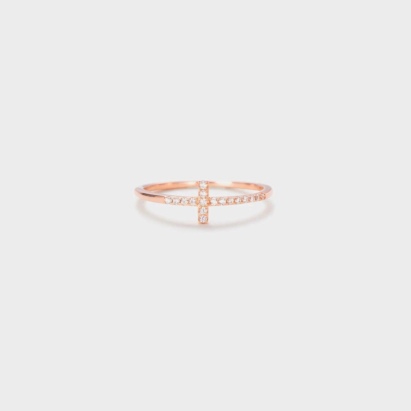 Cross Inlaid Zircon 925 Sterling Silver Ring Carauana Store