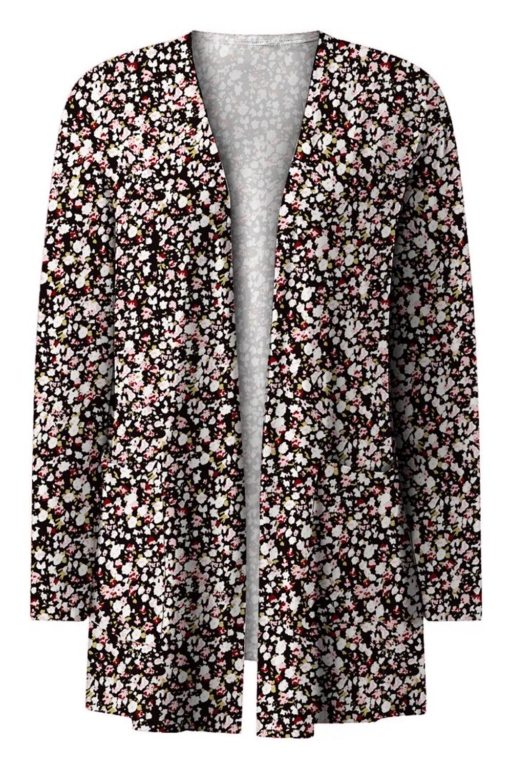 Printed Long Sleeve Cardigan Carauana Store