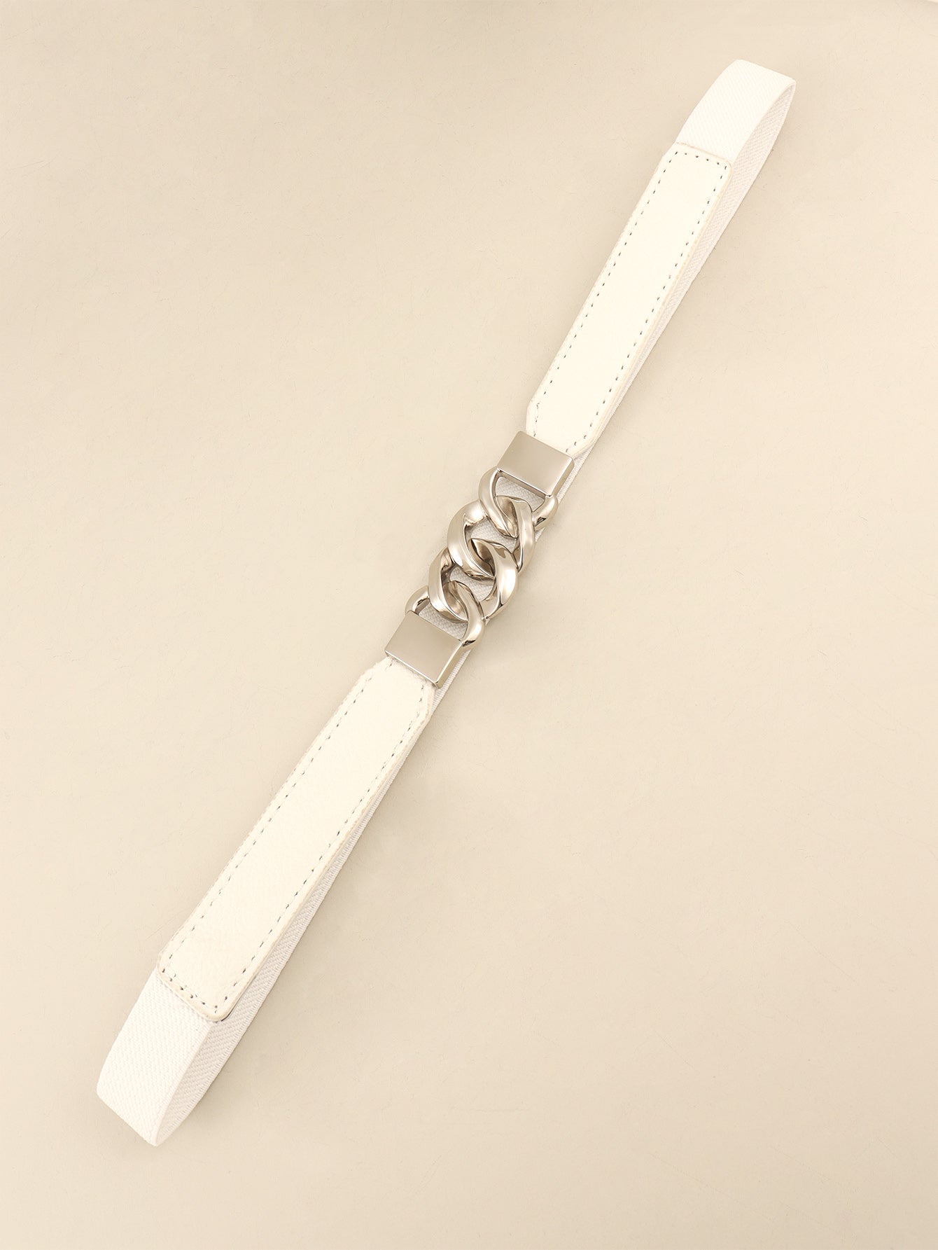 Zinc Alloy Buckle Elastic PU Belt Carauana Store