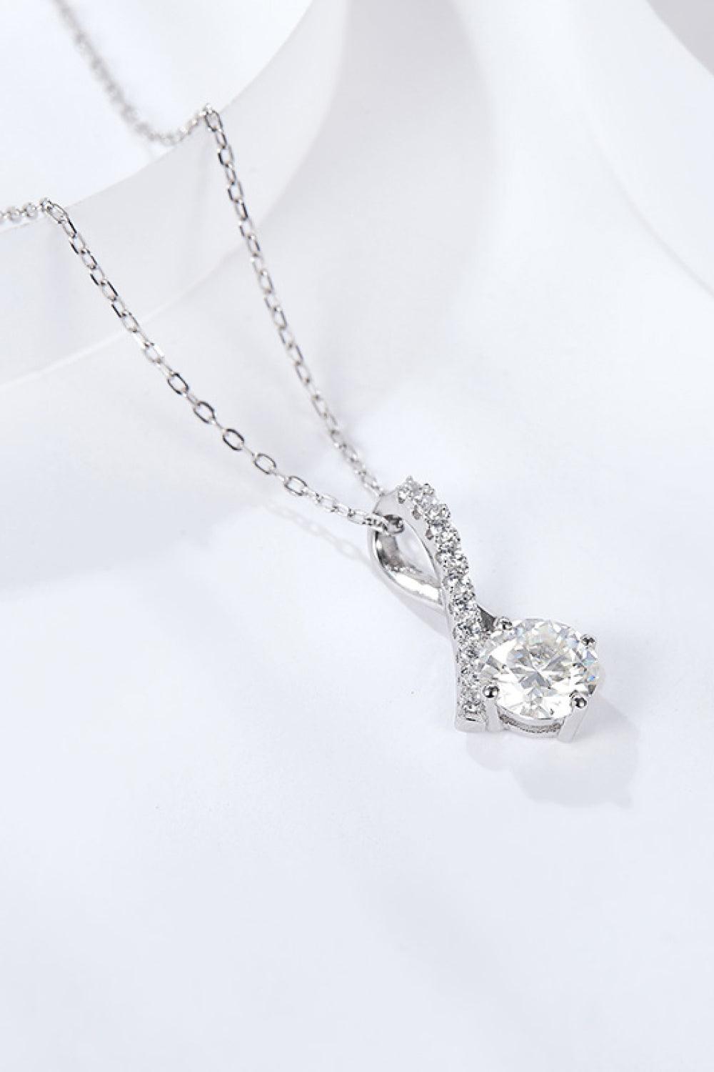 Special Occasion 1 Carat Moissanite Pendant Necklace Carauana Store