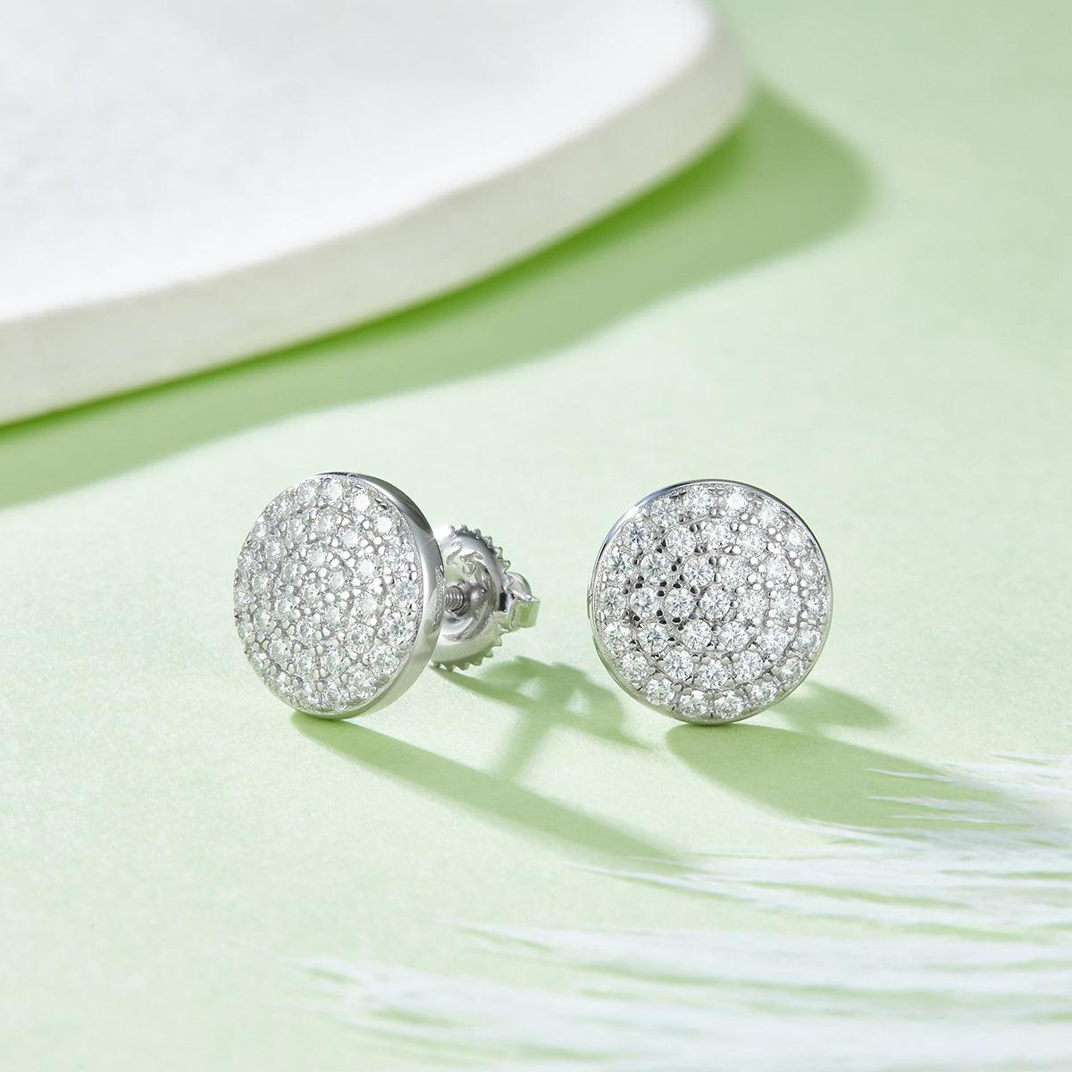 Moissanite 925 Sterling Silver Earrings Carauana Store