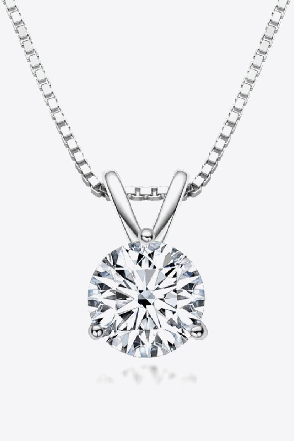 Adored Show Off 1 Carat Moissanite Pendant Necklace Carauana Store