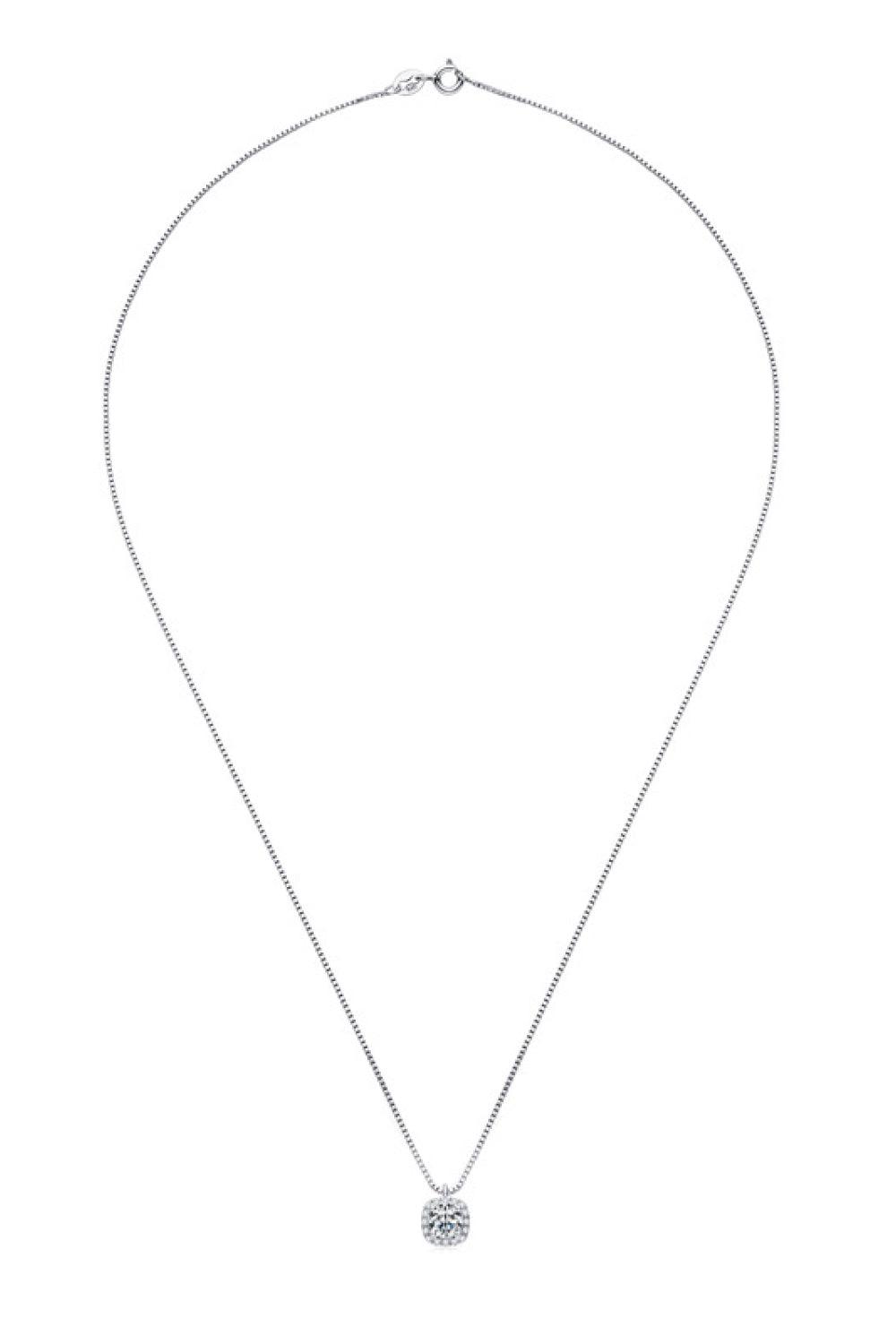 Moissanite Pendant Platinum-Plated Necklace Carauana Store