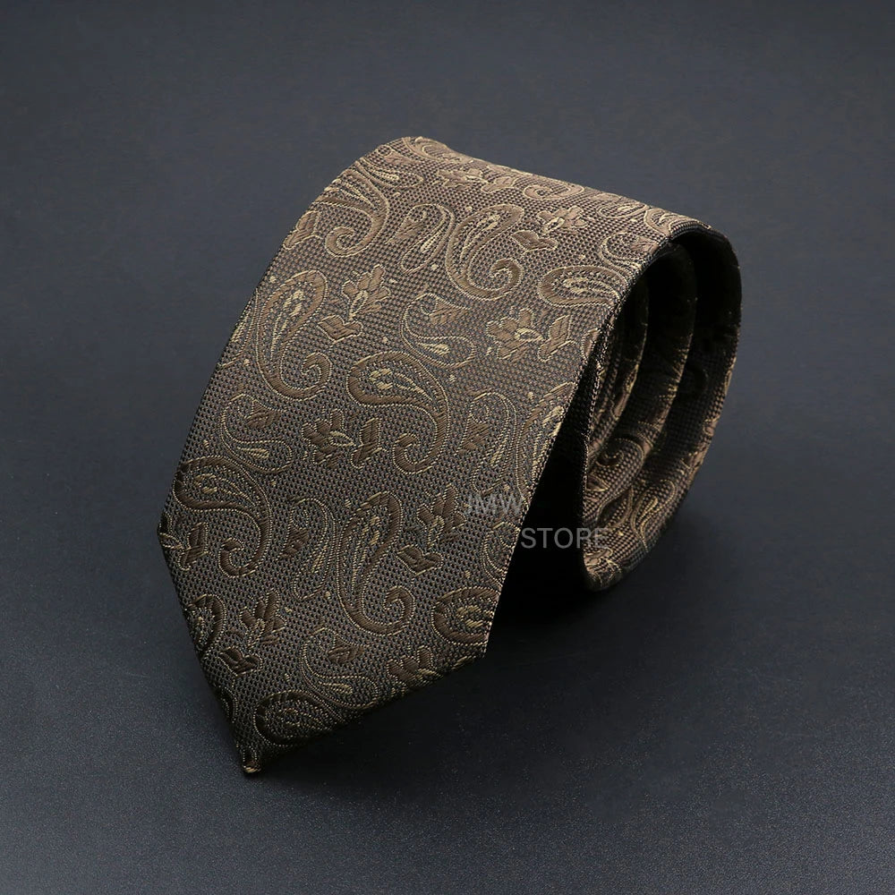 Patterned tie on a dark gray background