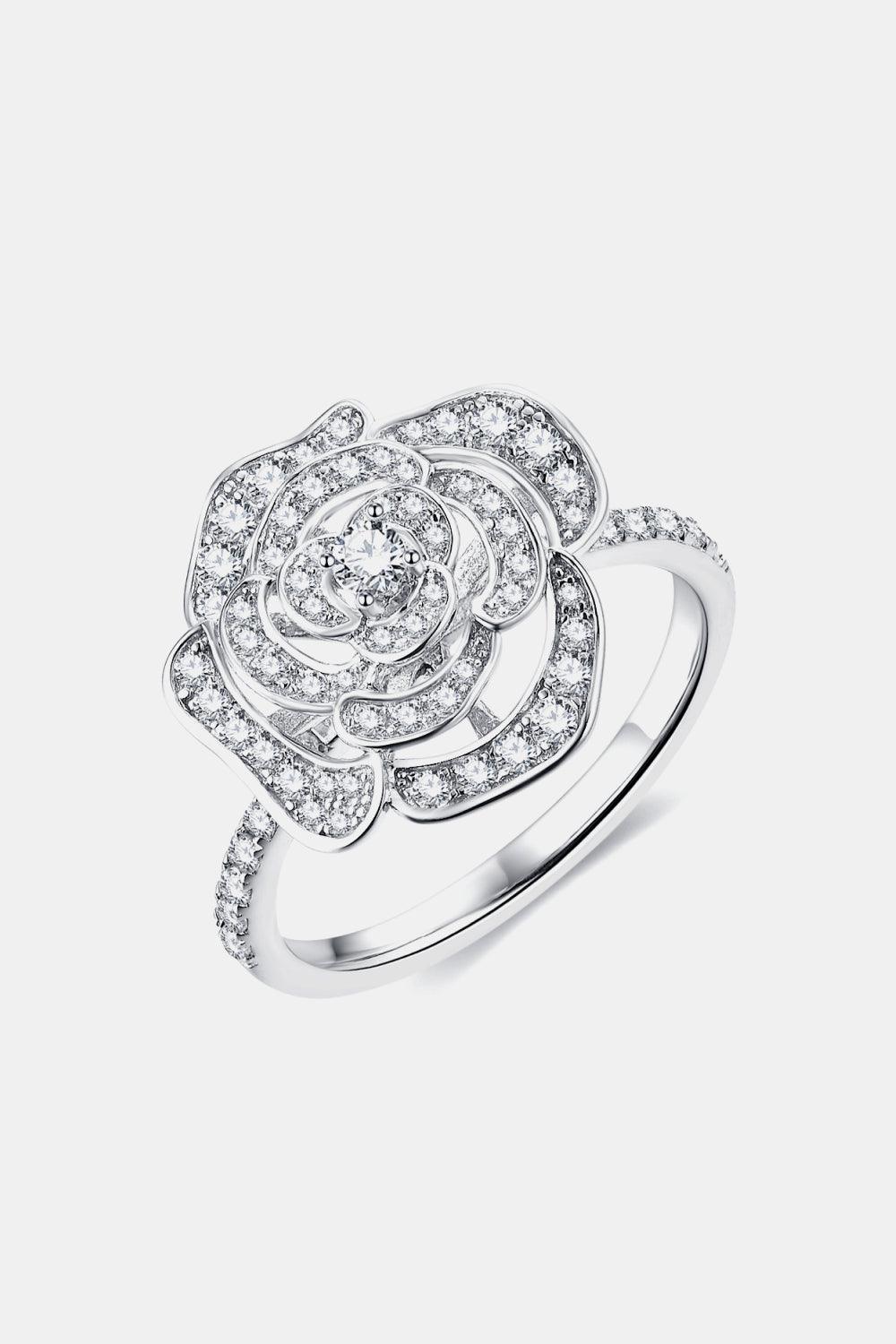 Moissanite Flower Shape Ring Carauana Store