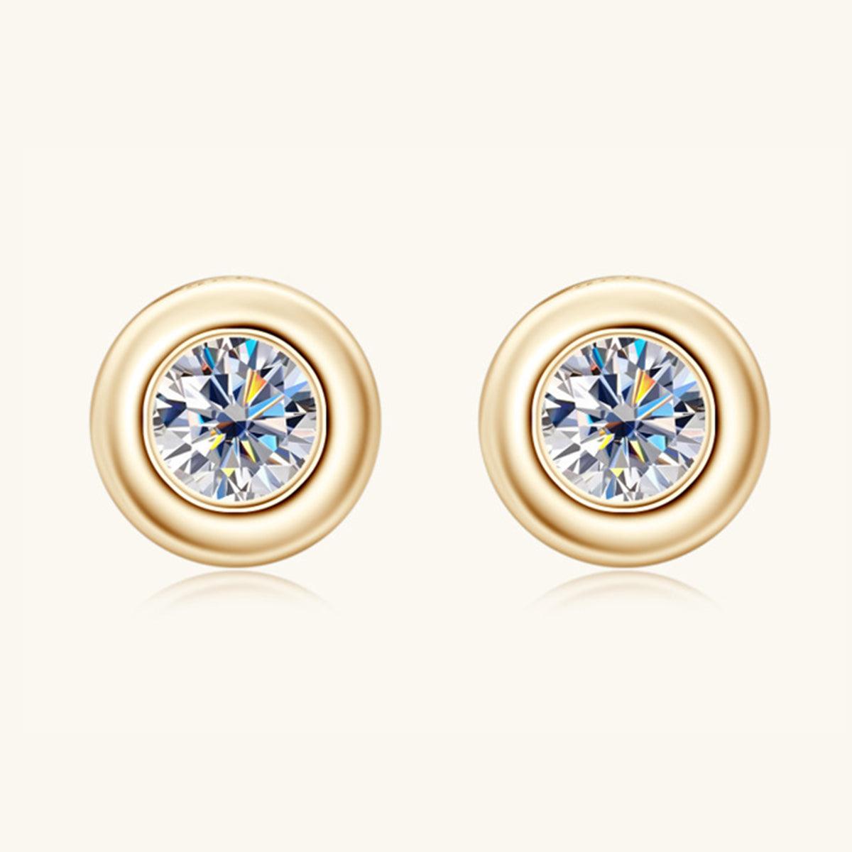 Moissanite 925 Sterling Silver Stud Earrings Carauana Store
