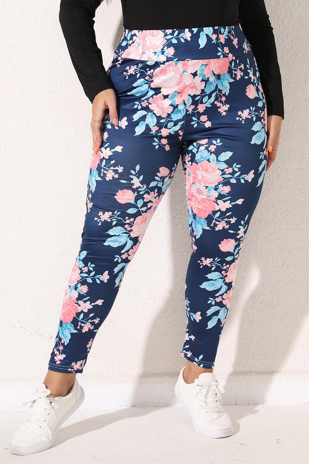 Plus Size Floral Print Legging Carauana Store