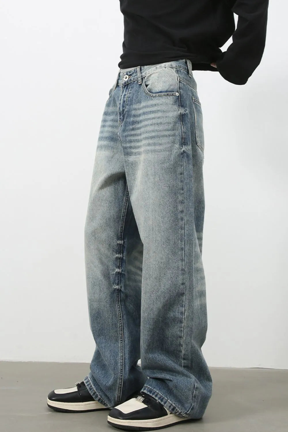 Men's Wide Leg Jeans with Pockets Carauana Store