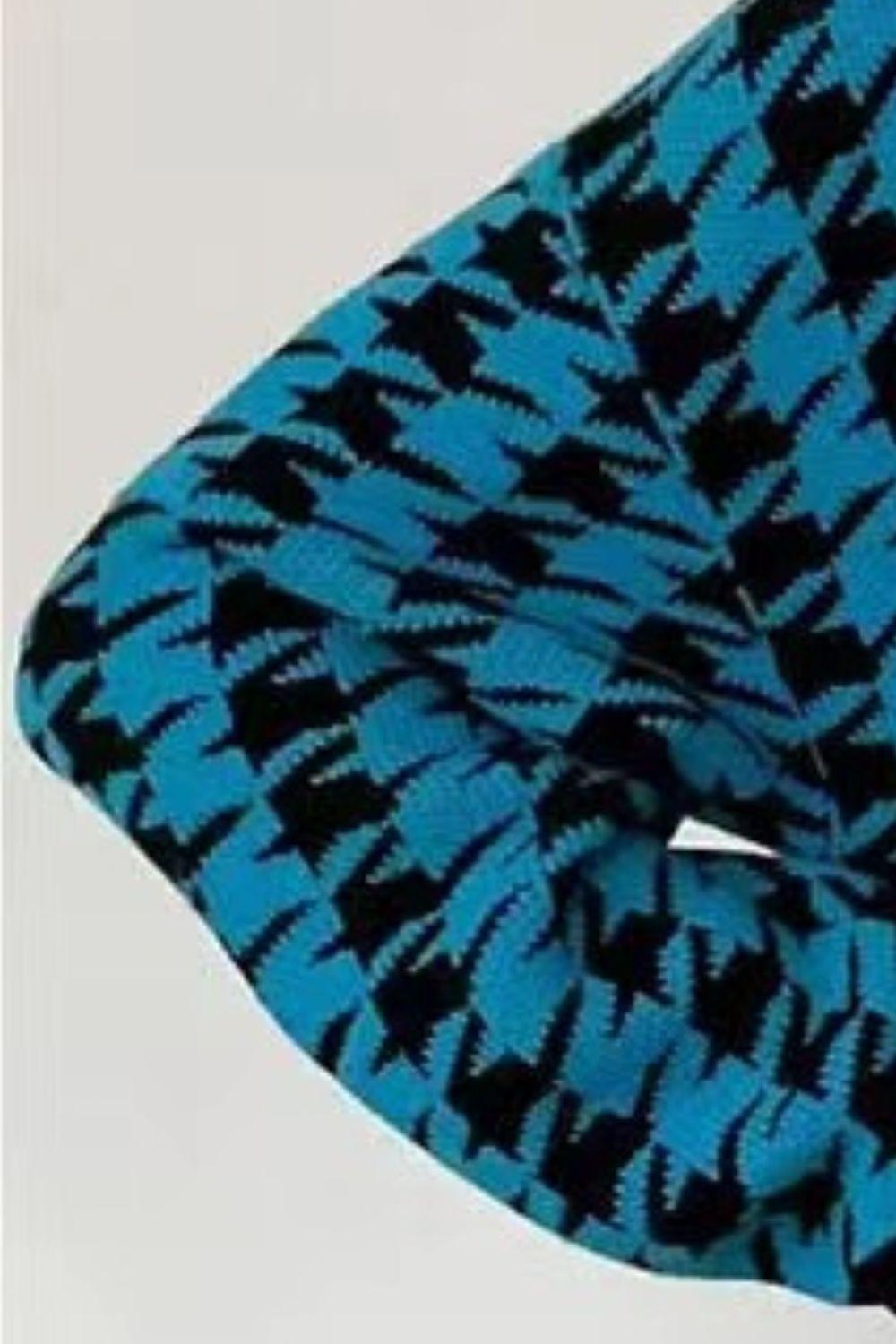 Houndstooth Button Up Long Sleeve Cardigan Carauana Store