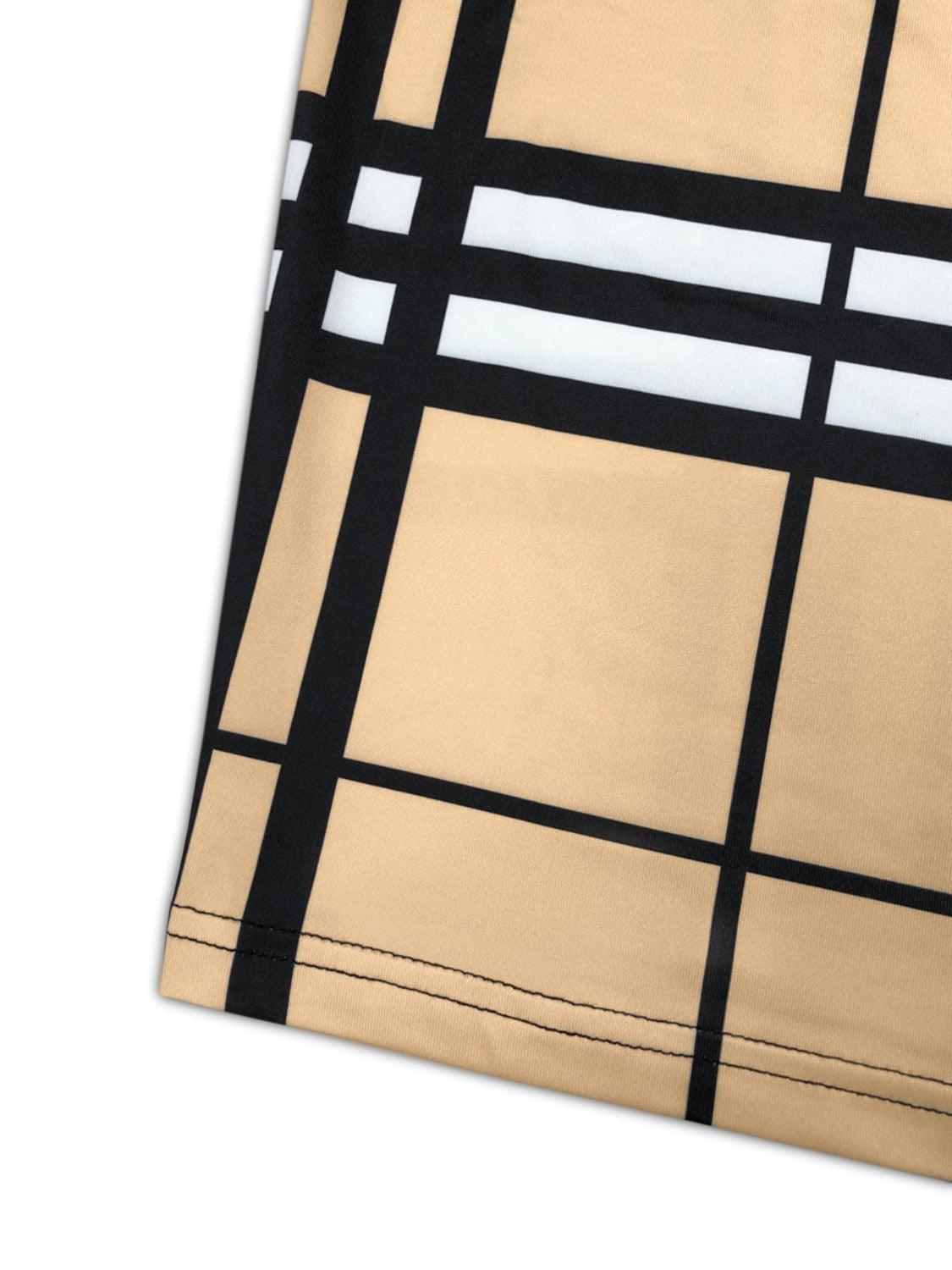 Plus Size Plaid V-Neck Long Sleeve Wrap Dress Carauana Store