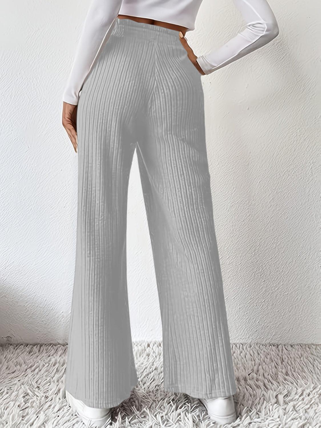 Ribbed High Waist Pants Carauana Store
