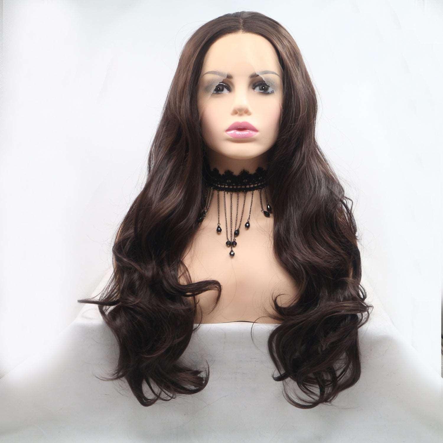 13*3" Lace Front Wigs Synthetic Long Wavy 24" 130% Density Carauana Store