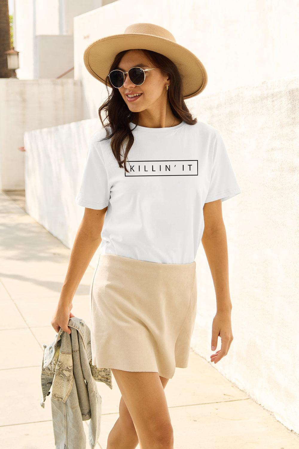Simply Love Full Size KILLIN'IT Short Sleeve T-Shirt Carauana Store