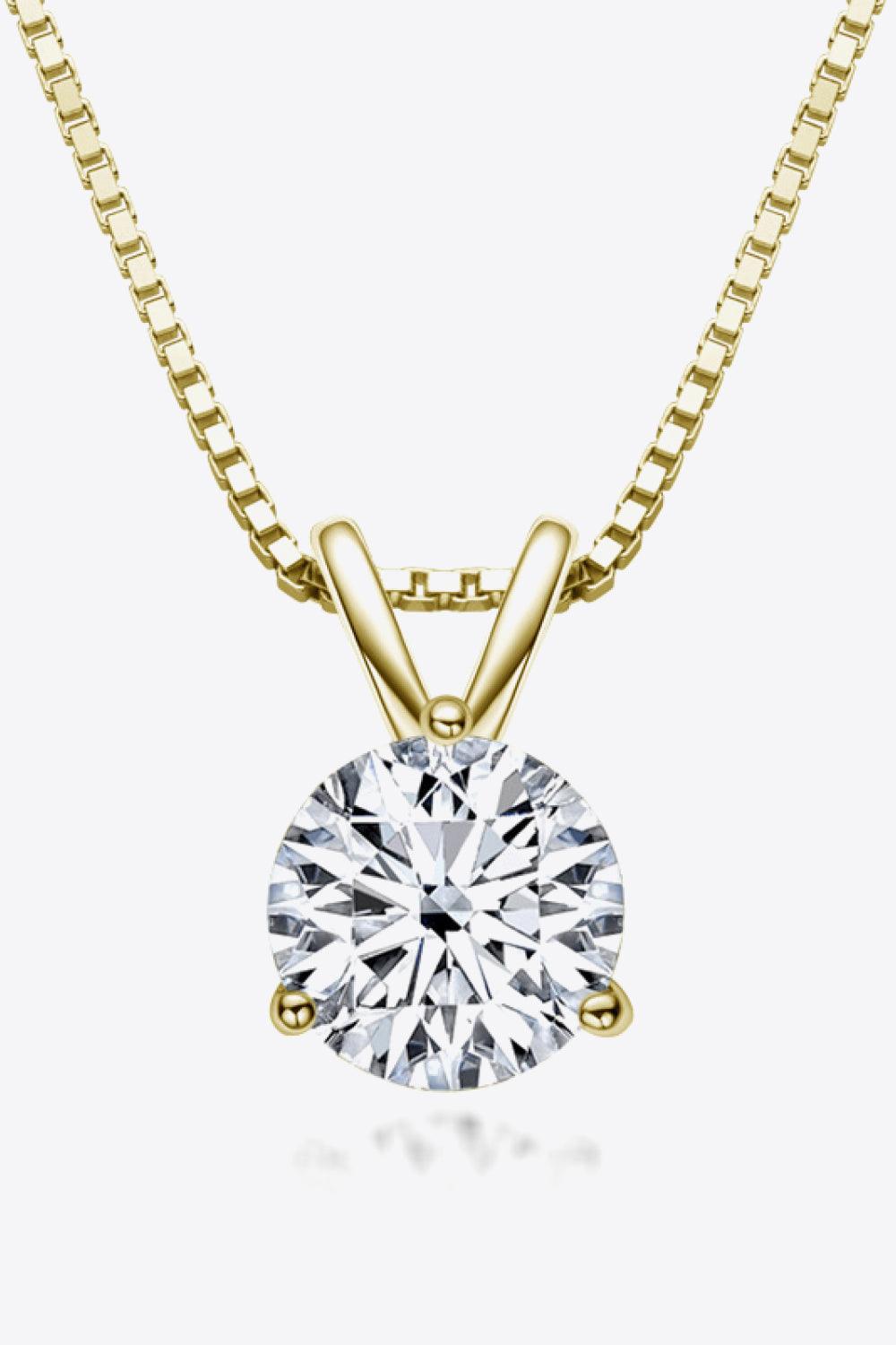 Adored Show Off 1 Carat Moissanite Pendant Necklace Carauana Store