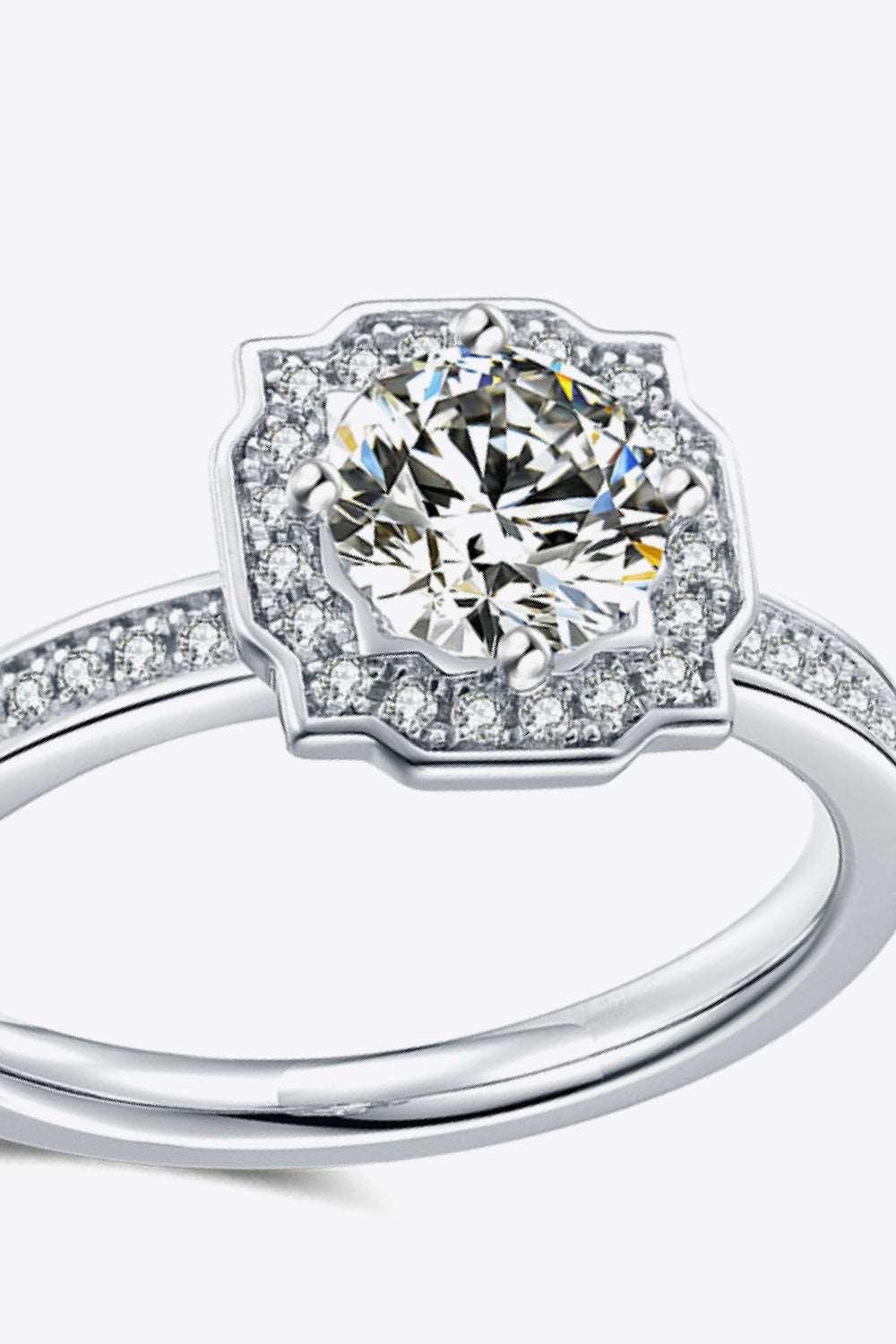 1 Carat Moissanite Platinum-Plated Ring Carauana Store