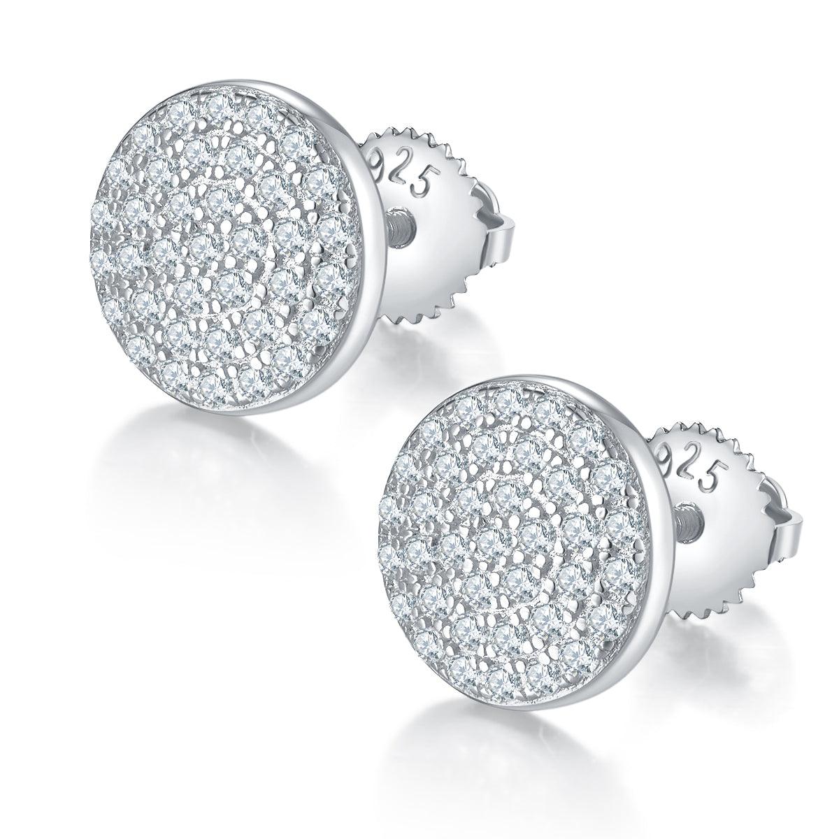 Moissanite 925 Sterling Silver Earrings Carauana Store