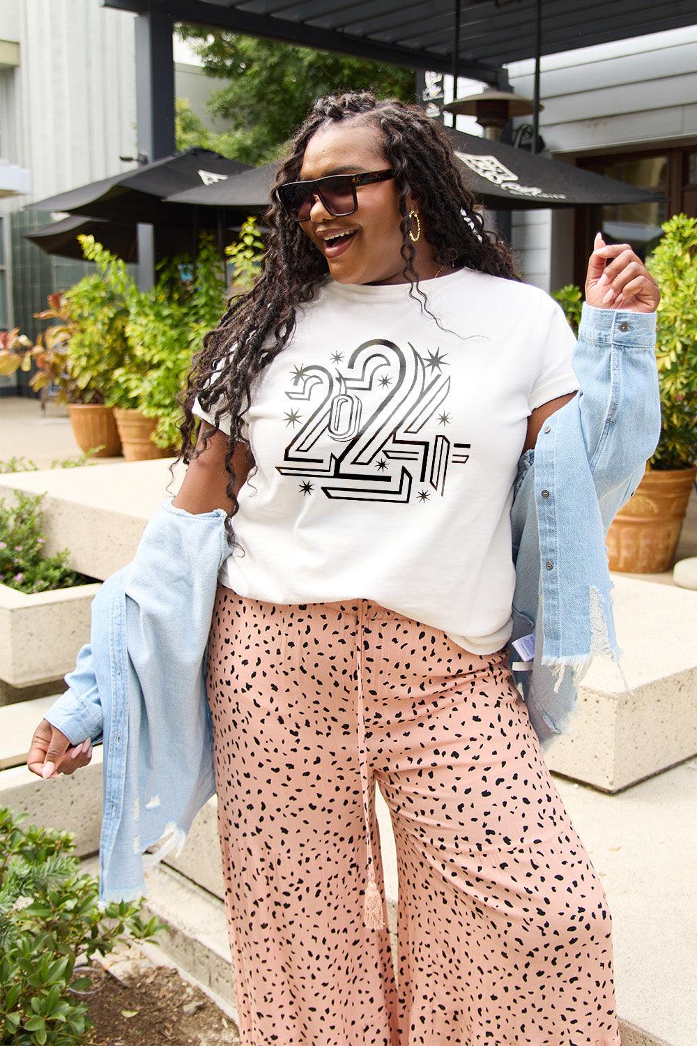 Simply Love Full Size 2024 Round Neck Short Sleeve T-Shirt Carauana Store