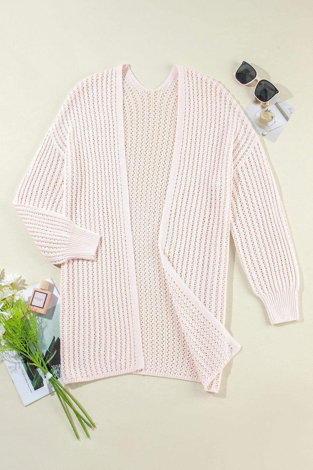 Open Front Long Sleeve Cardigan Carauana Store