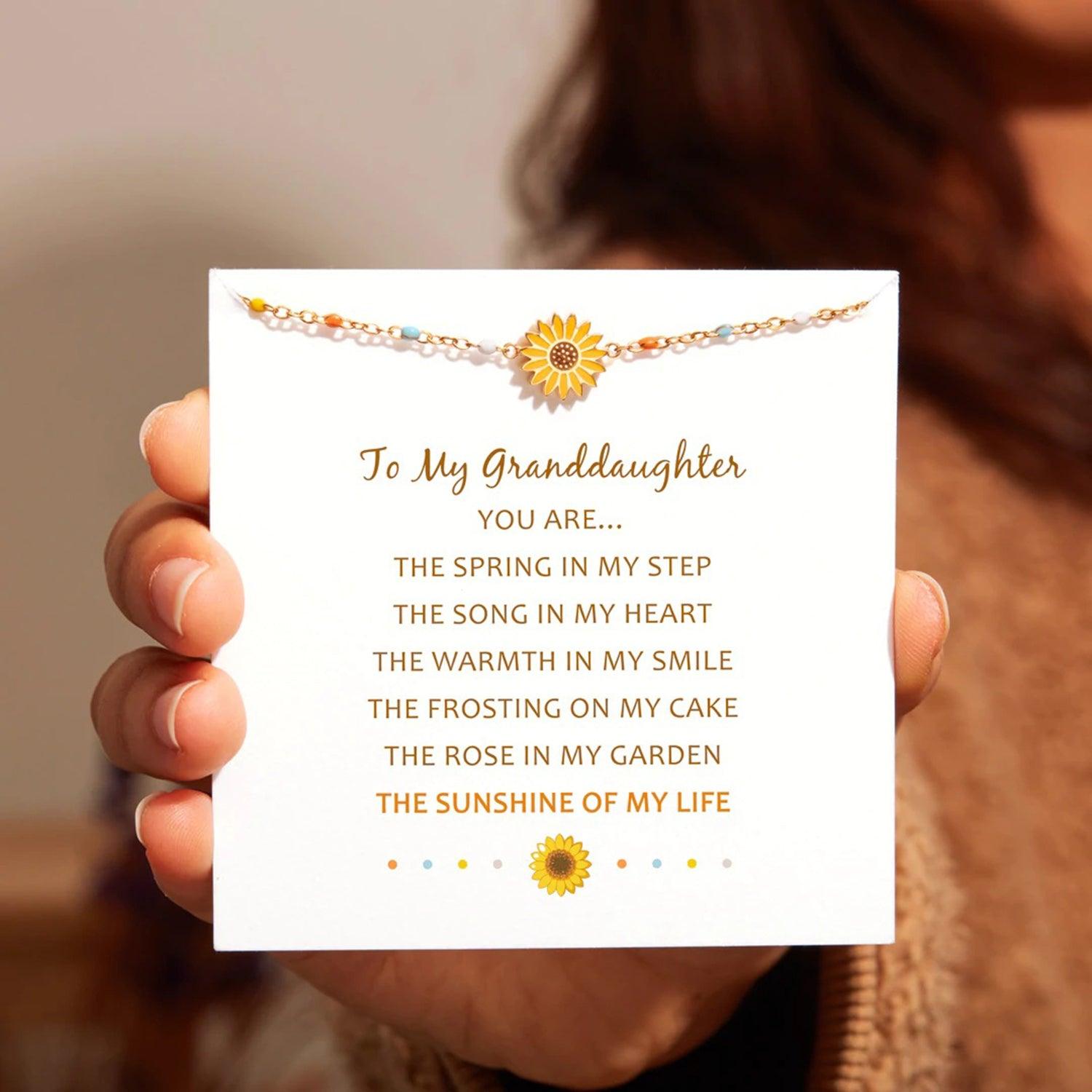 Sunflower Shape 18K Gold-Plated Bead Bracelet Carauana Store