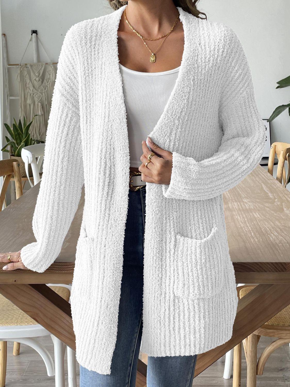 Open Front Long Sleeve Cardigan Carauana Store