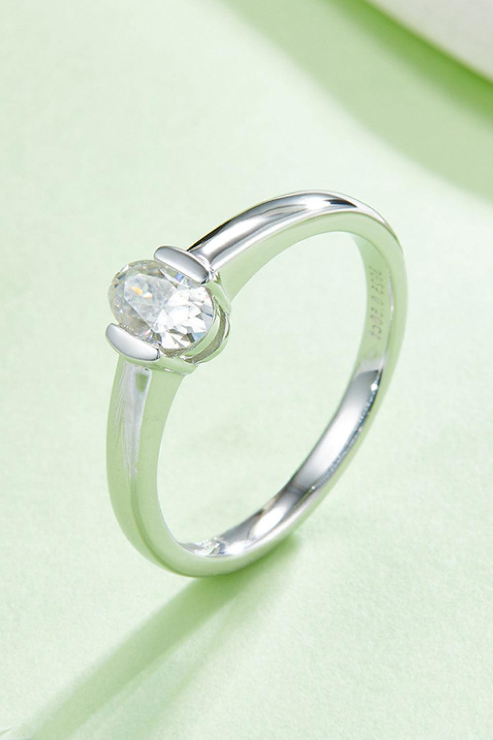Moissanite 925 Sterling Silver Solitaire Ring Carauana Store