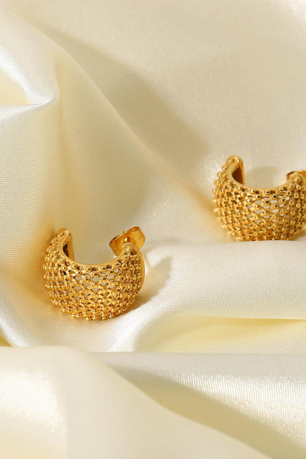 Mesh Half Hoop Earrings Carauana Store