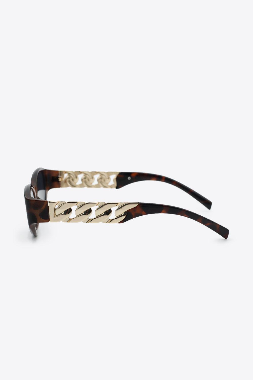 Chain Detail Temple Cat Eye Sunglasses Carauana Store