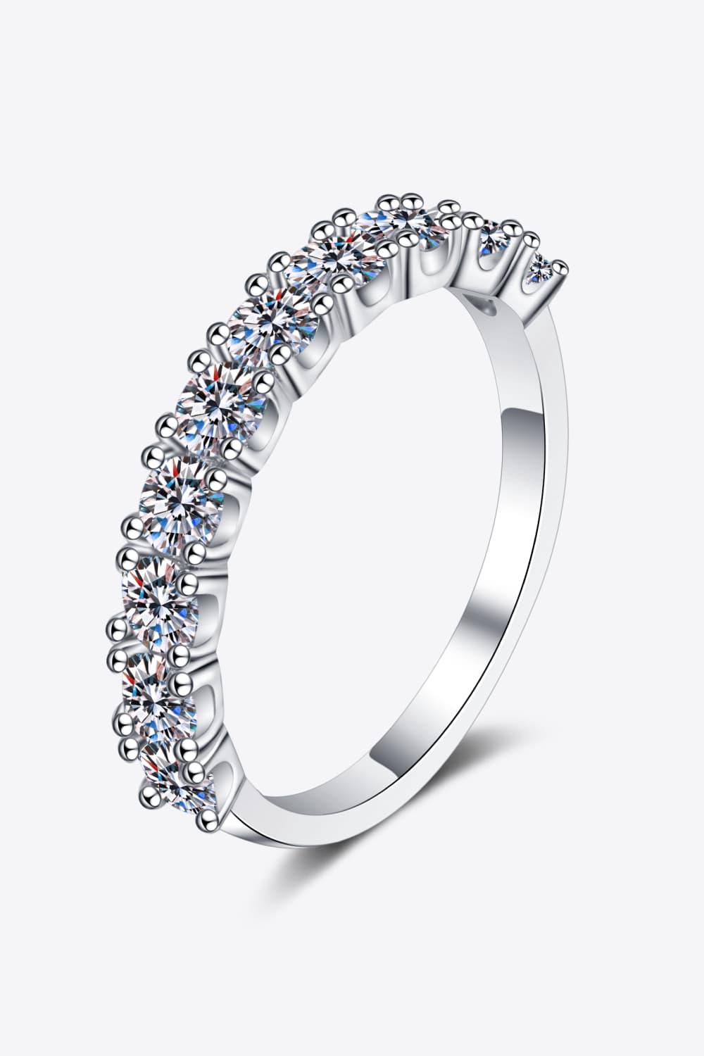 1 Carat Moissanite Half-Eternity Ring Carauana Store