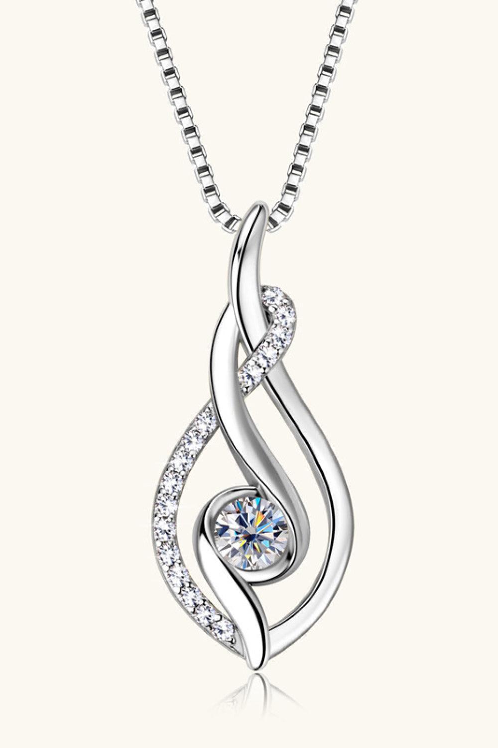 Moissanite 925 Sterling Silver Necklace Carauana Store