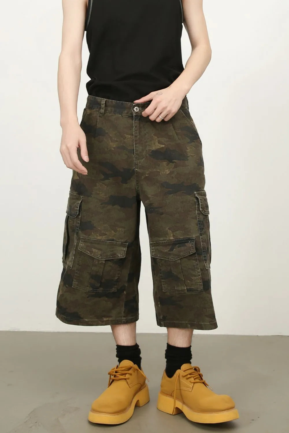 Men's Camouflage Wide Leg Cargo Jeans Carauana Store