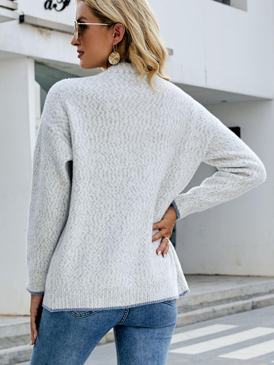 Button Down V-Neck Cardigan with Pockets Carauana Store