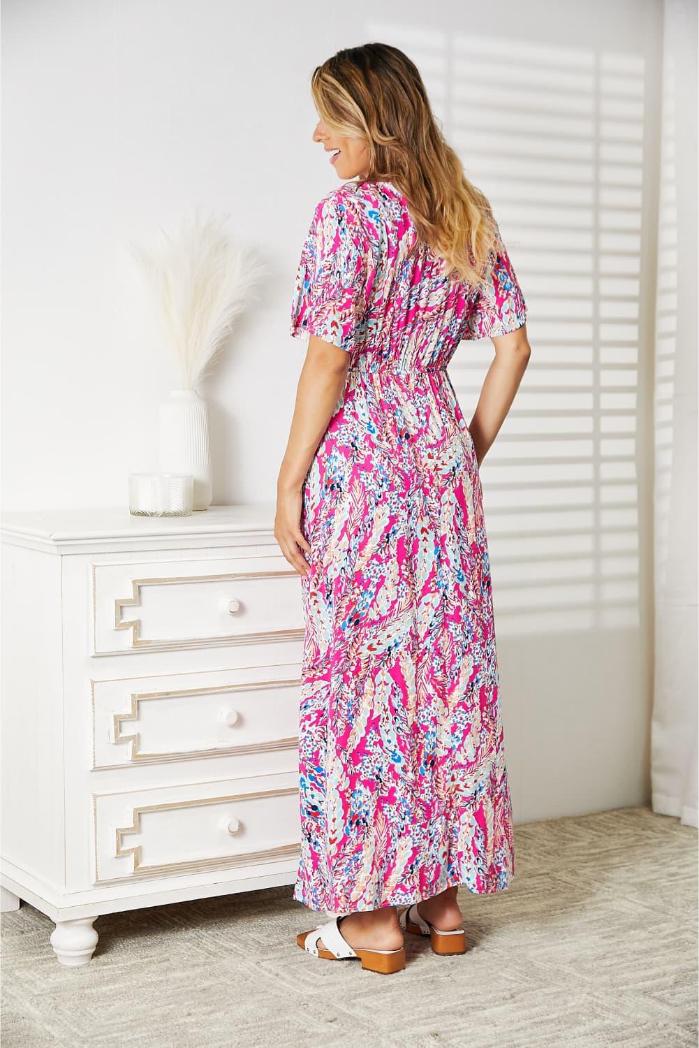 Double Take Multicolored V-Neck Maxi Dress Carauana Store
