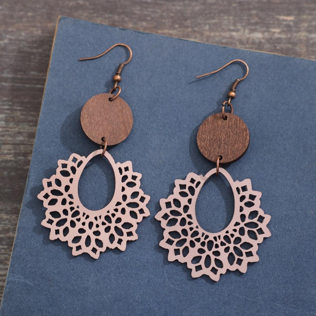 Geometric Cutout Dangle Earrings Carauana Store