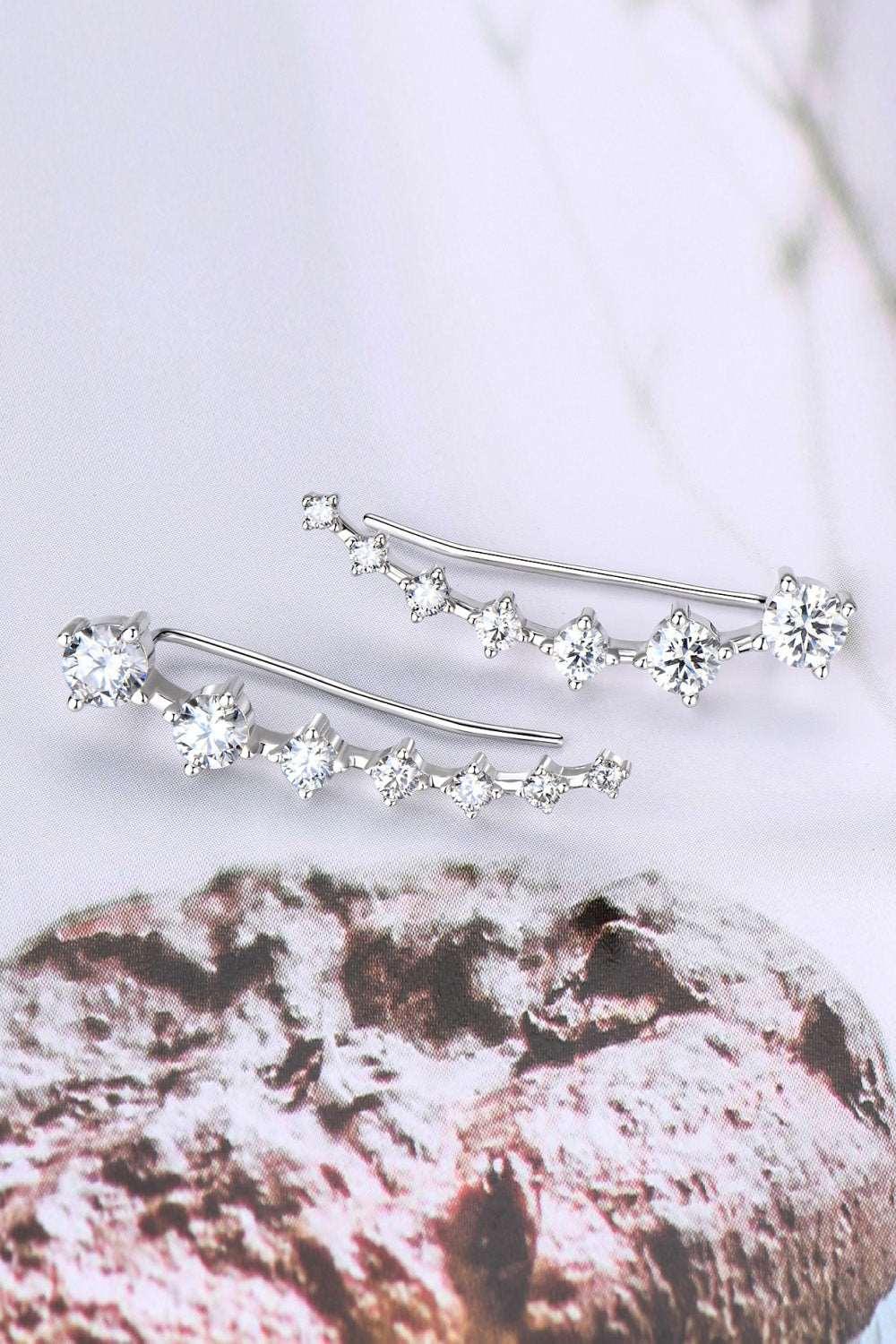 1.9 Carat Moissanite 925 Sterling Silver Earrings Carauana Store