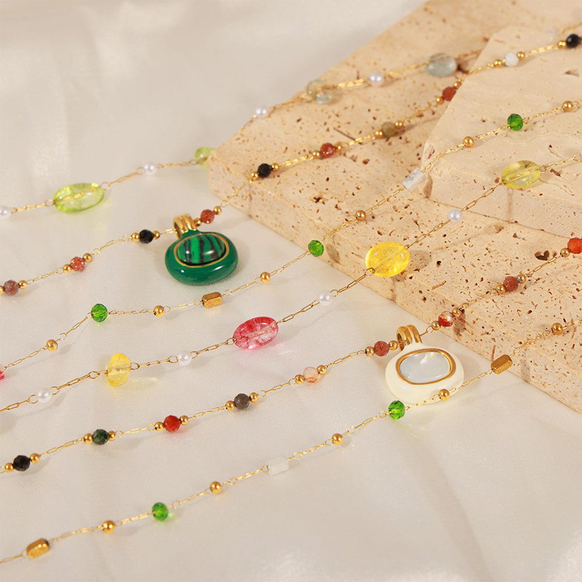 Titanium Steel Gold-plated Bead Necklace Carauana Store