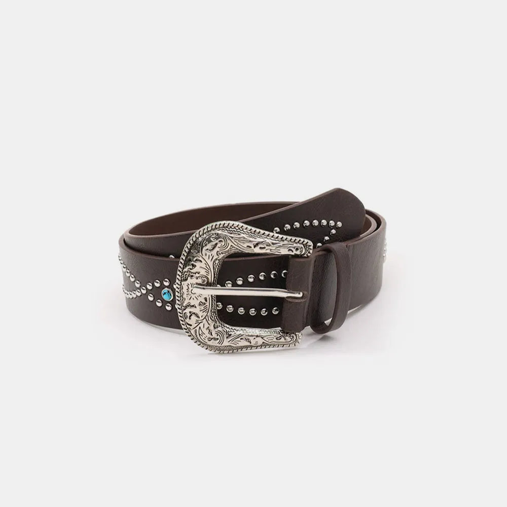 PU Leather Rhinestone Belt Carauana Store