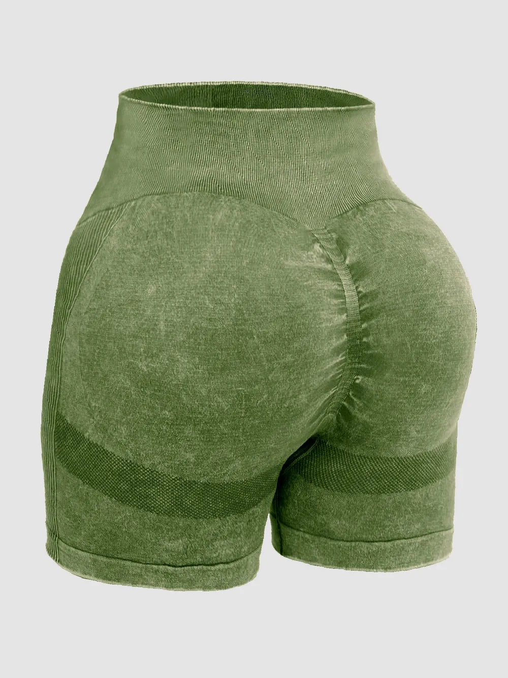 Washed High Waist Active Shorts Carauana Store