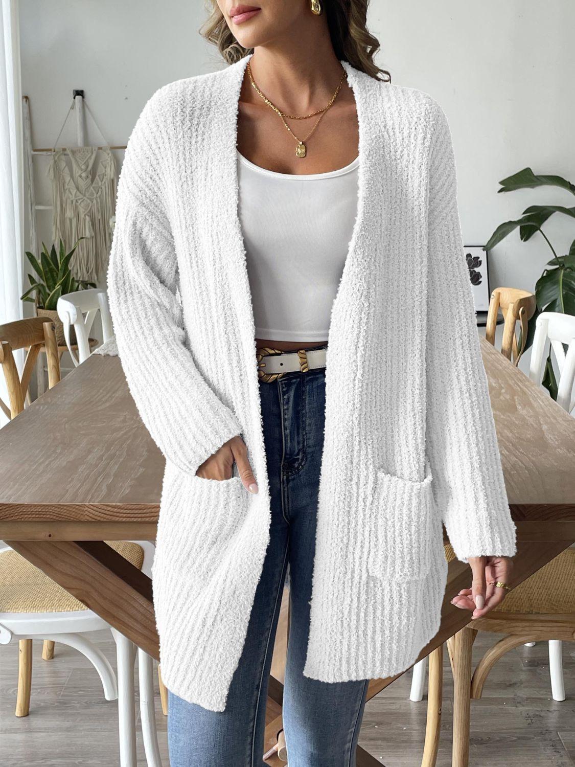 Open Front Long Sleeve Cardigan Carauana Store